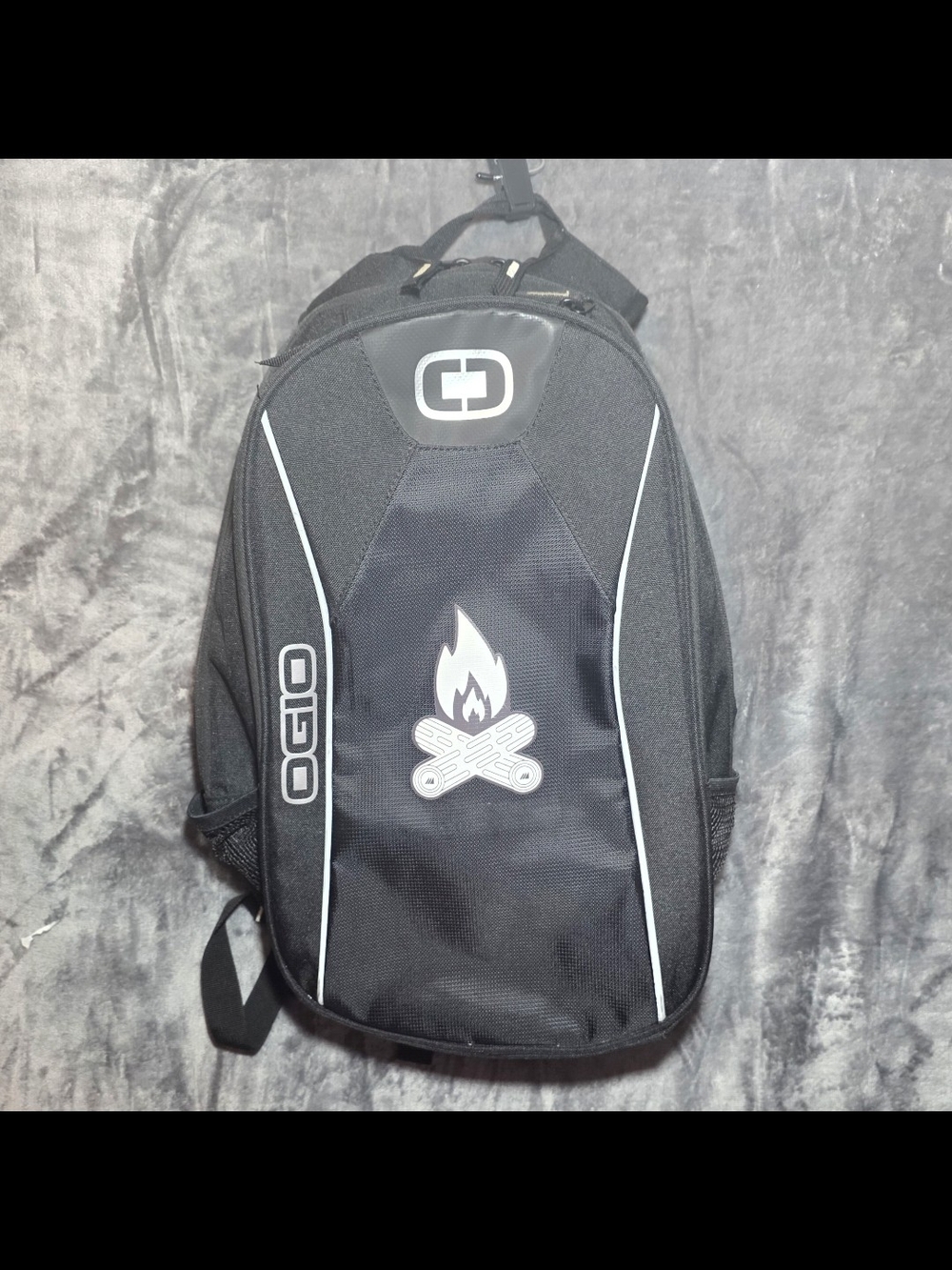 OGIO Black Backpack with White Accent Trim